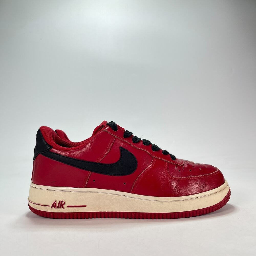 Nike Air Force 1 '07 Low Gym Red Black Casual Sneakers 315115-603 Women's Sz 7.5